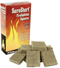 MEECO'S RED DEVIL Surestart Firelighting Squares ignite quickly for grills and fireplaces.