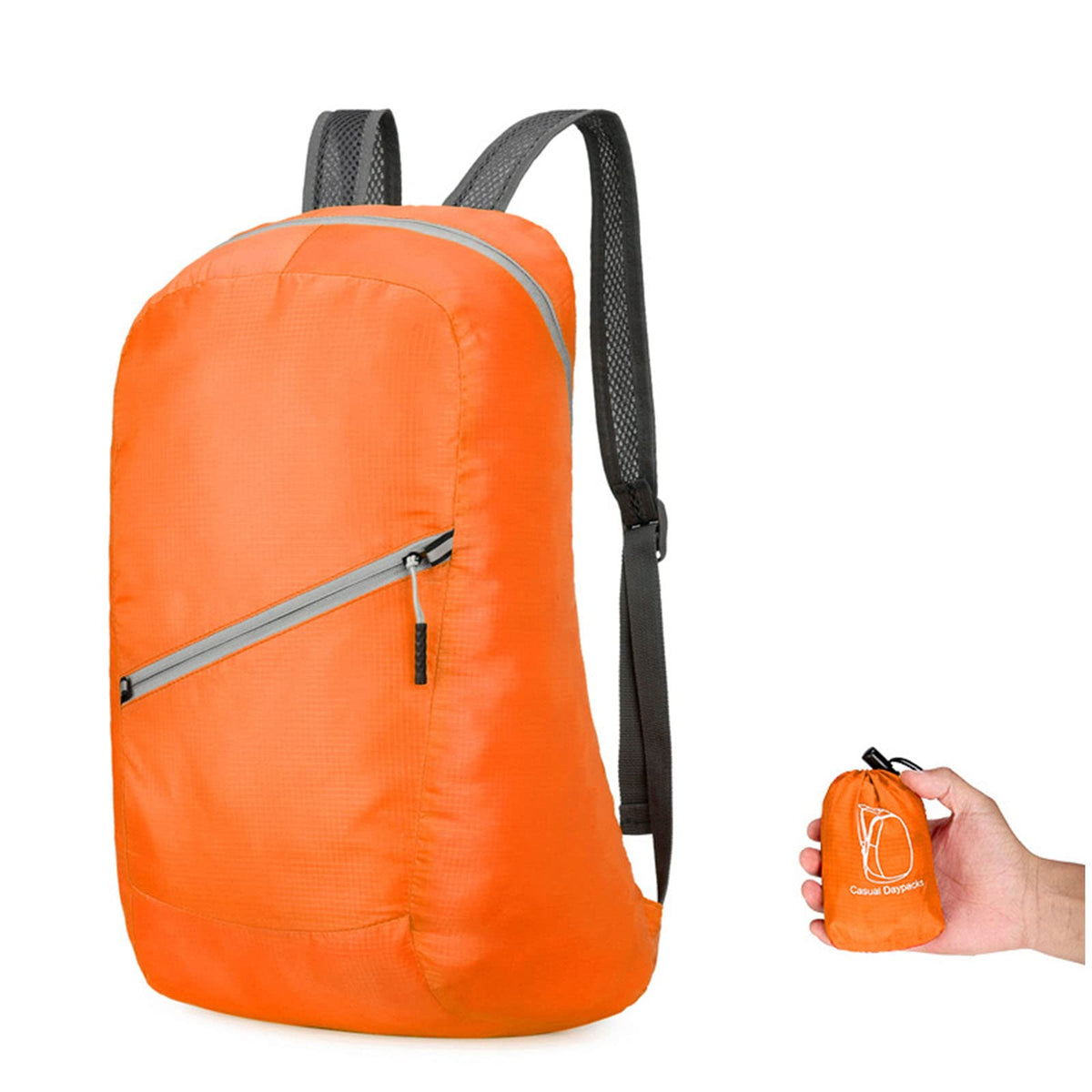 MEELYHOME foldable backpack folded compactly for easy packing.