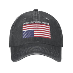 Meena Democracy Under Duress Cap back view showing adjustable fit for comfort