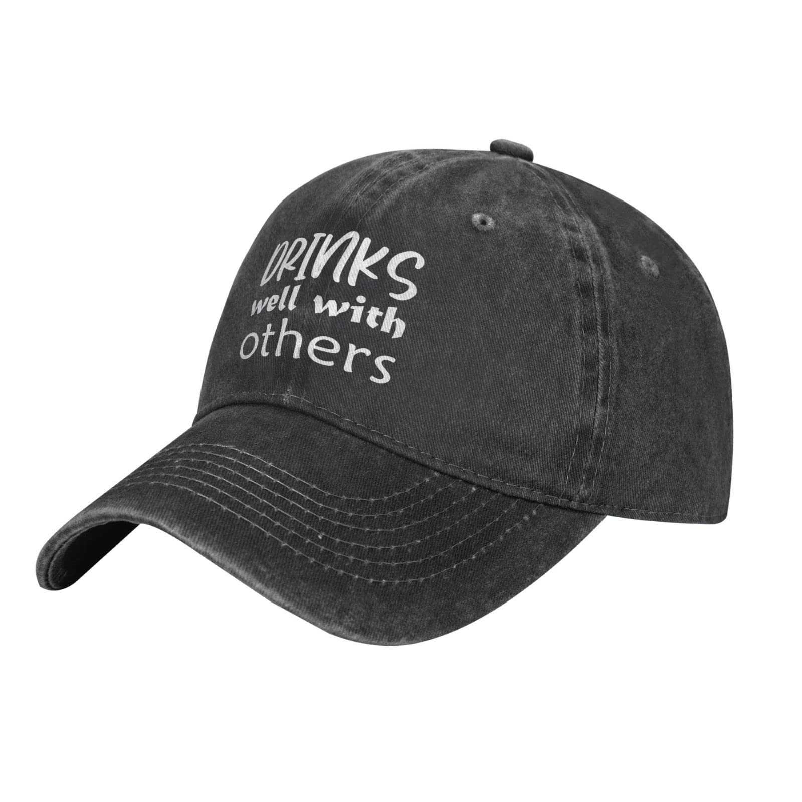 MEENA Drinks Well With Others cap front graphic for casual street style
