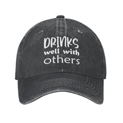 MEENA cap textured washed polyester with soft feel and vintage vibe