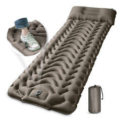 MEETPEAK Camping Pad foot pump inflates quickly for fast campsite setup.
