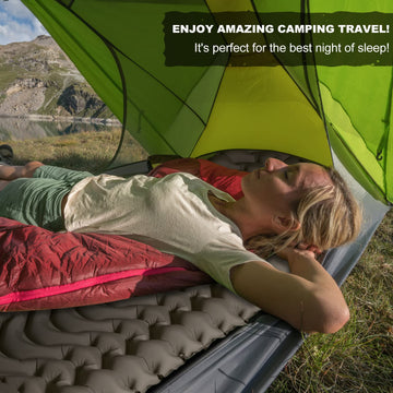 MEETPEAK Camping Pad outdoor use withstands rough ground for reliable sleep.