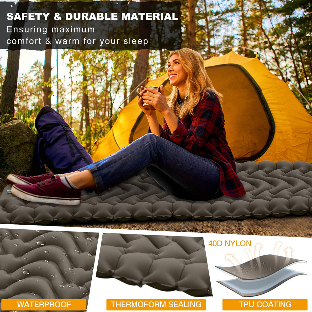 MEETPEAK Camping Pad ultralight weight aids backpacking and travel.