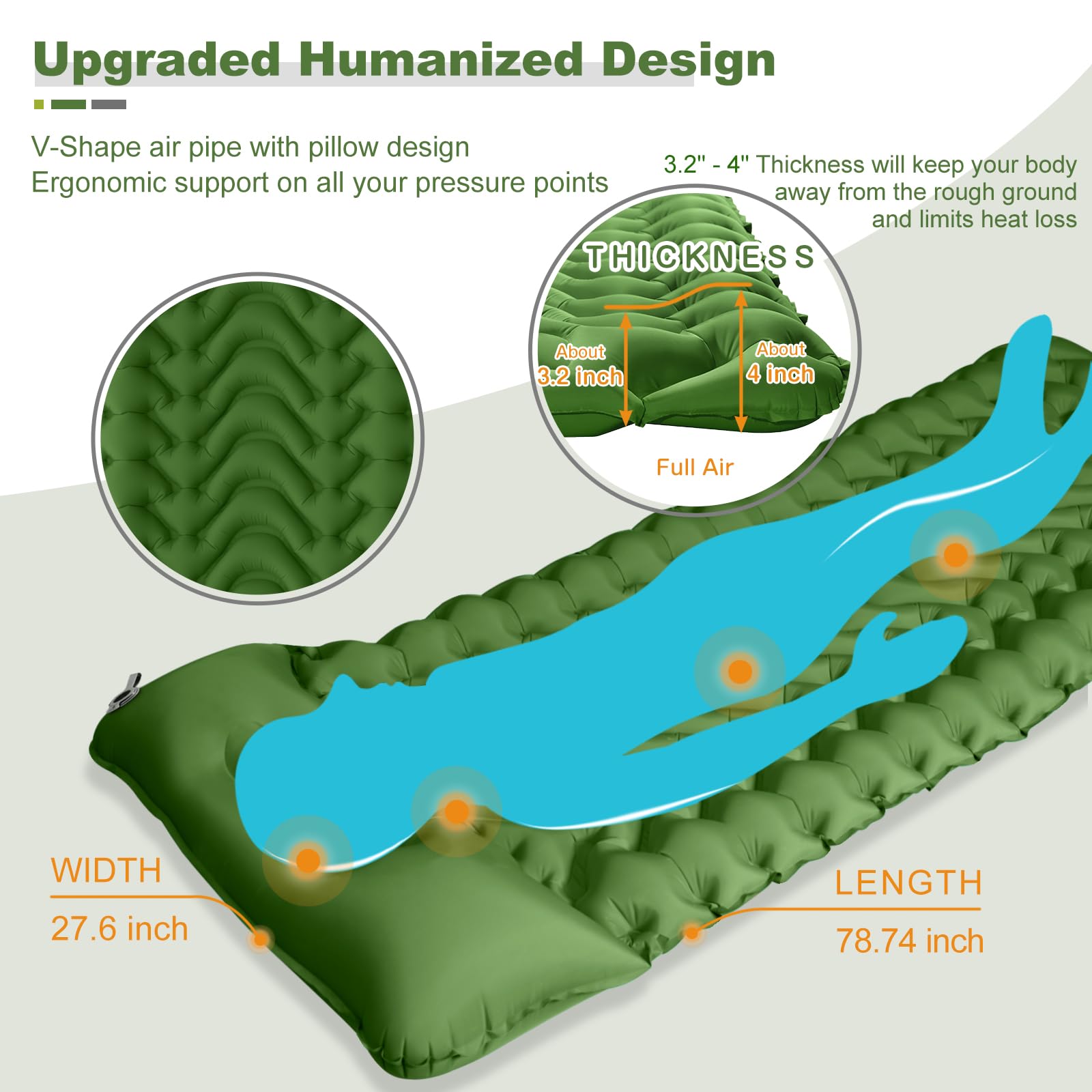 MEETPEAK foot-stomp inflation demo shows quick setup for fast camping comfort