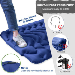 MEETPEAK Sleeping Pad heavy-duty nylon construction resists tears for rugged trips.