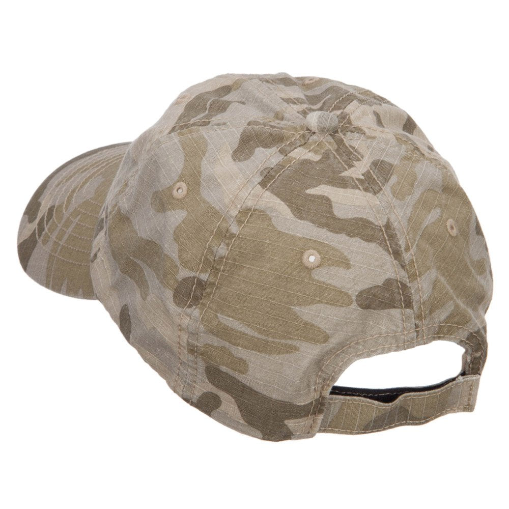 Mega Cap MG Faded Camo side view highlights adjustable strap for comfort