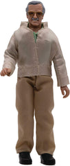 Mego Stan Lee 8-inch figure front view highlighting poseable articulation for dynamic display