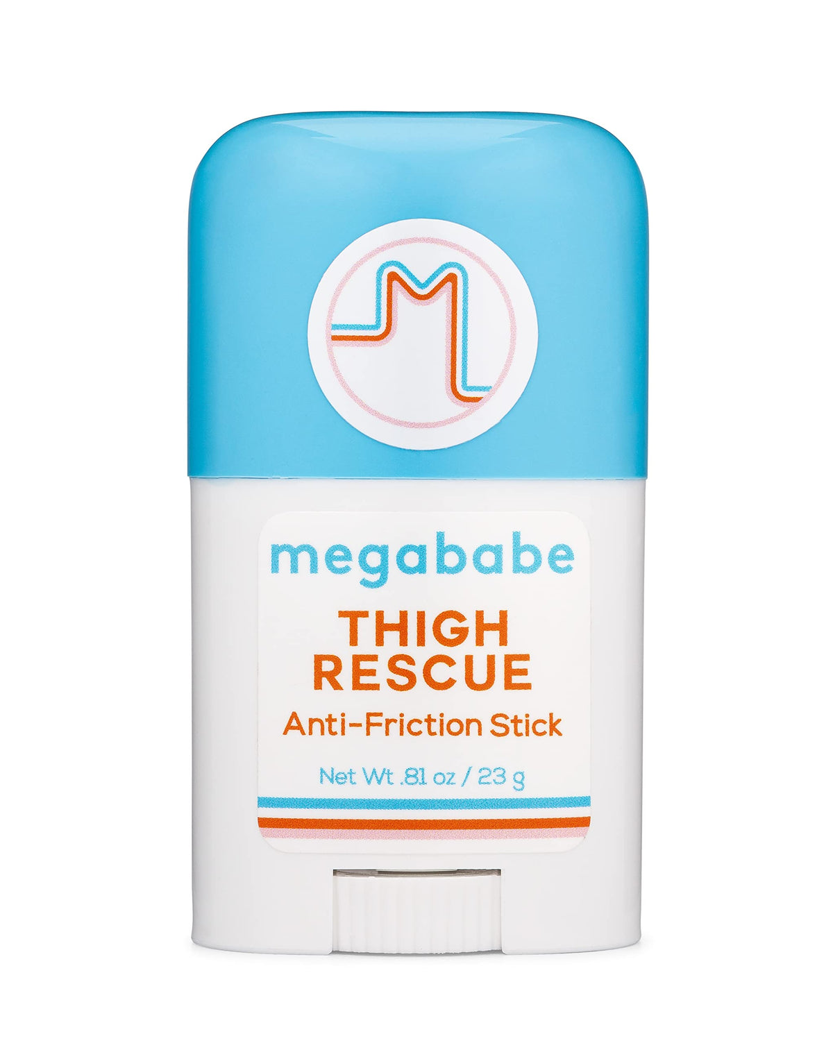 Megababe Thigh Rescue Mini stick for quick chafe protection on the go.