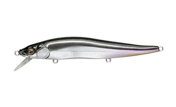 Megabass 110 Jerkbait front view highlights lifelike pattern for precise casting and enticing bites