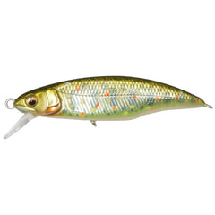 Megabass 36648 Great Hunting 50 FS front view shows slim flat-side profile for native trout