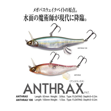 Megabass Anthrax SP-C ITO Wakasagi retrieve action shows dynamic wake movements for versatile bass presentations.