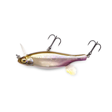Megabass Anthrax SP-C ITO Wakasagi top view highlights compact floating profile for shallow retrieves.