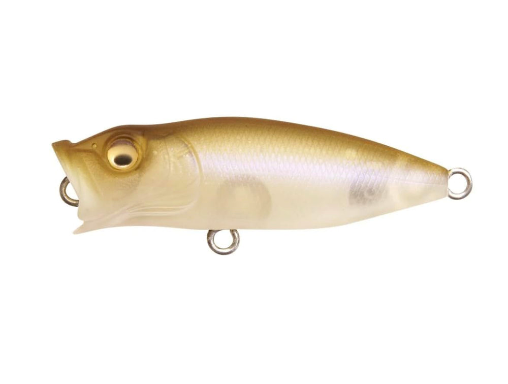 Megabass Baby Pop X buoyant profile balances hydrodynamics and aerodynamics.