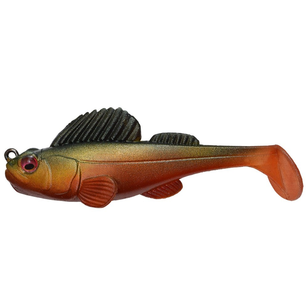 Megabass Dark Sleeper 2.4-inch swimbait angled shot for bass structure casting