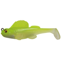 Megabass Dark Sleeper 2.4in clear chart lure ideal for bottom fishing.