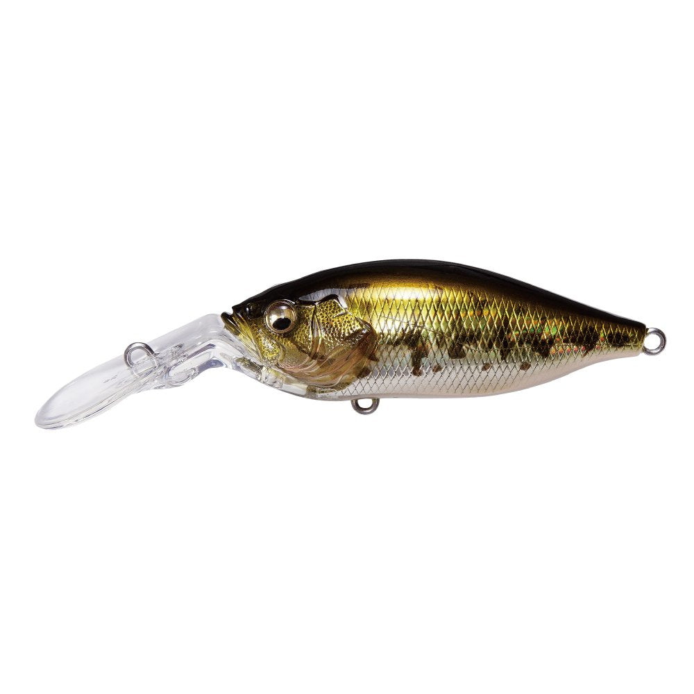 Megabass Deep-X 100 LBO crankbait front view showing compact profile and color