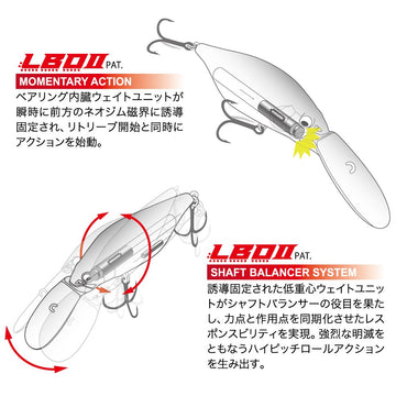 Megabass Deep-X 100 LBO during dive action with smooth response