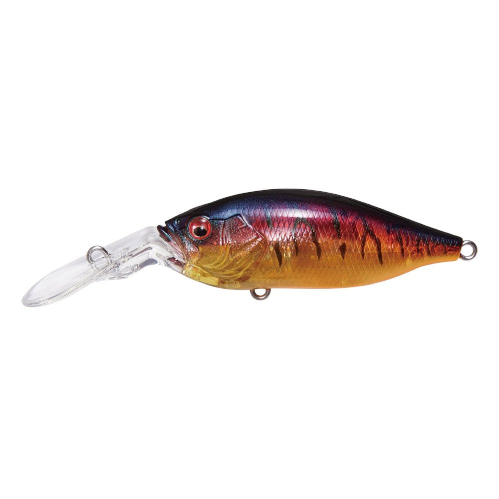 Megabass DEEP-X 100 LBO front view highlighting compact body and lip for deep water action.