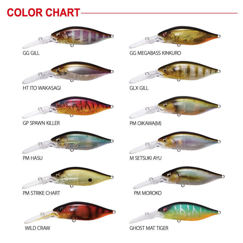 Megabass Deep-X 200 LBO floating profile enables versatile depth control.