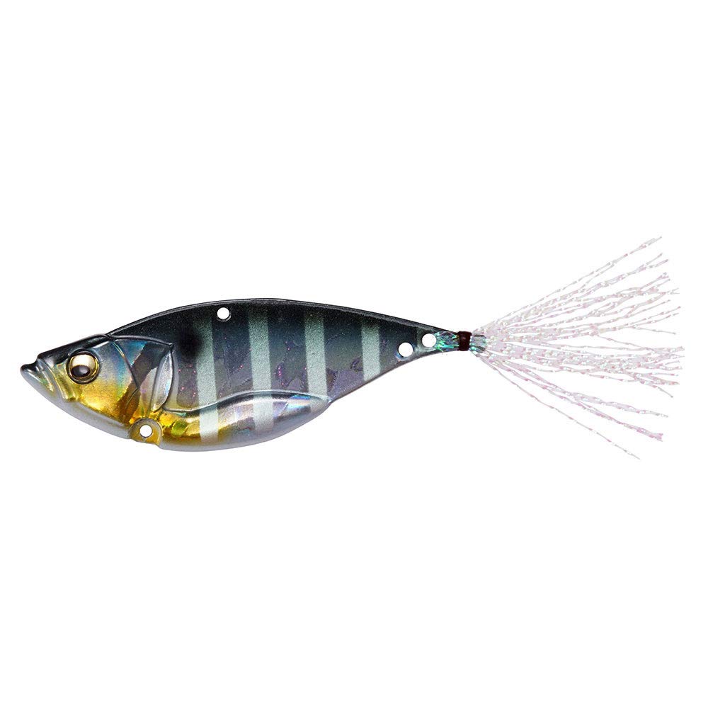 Megabass Dyna Response lure front view highlights slim plate for precise, high-pitch action.