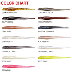 Megabass HAZEDONG 4 Inch Dark Melon Pepper lure pack of 7
