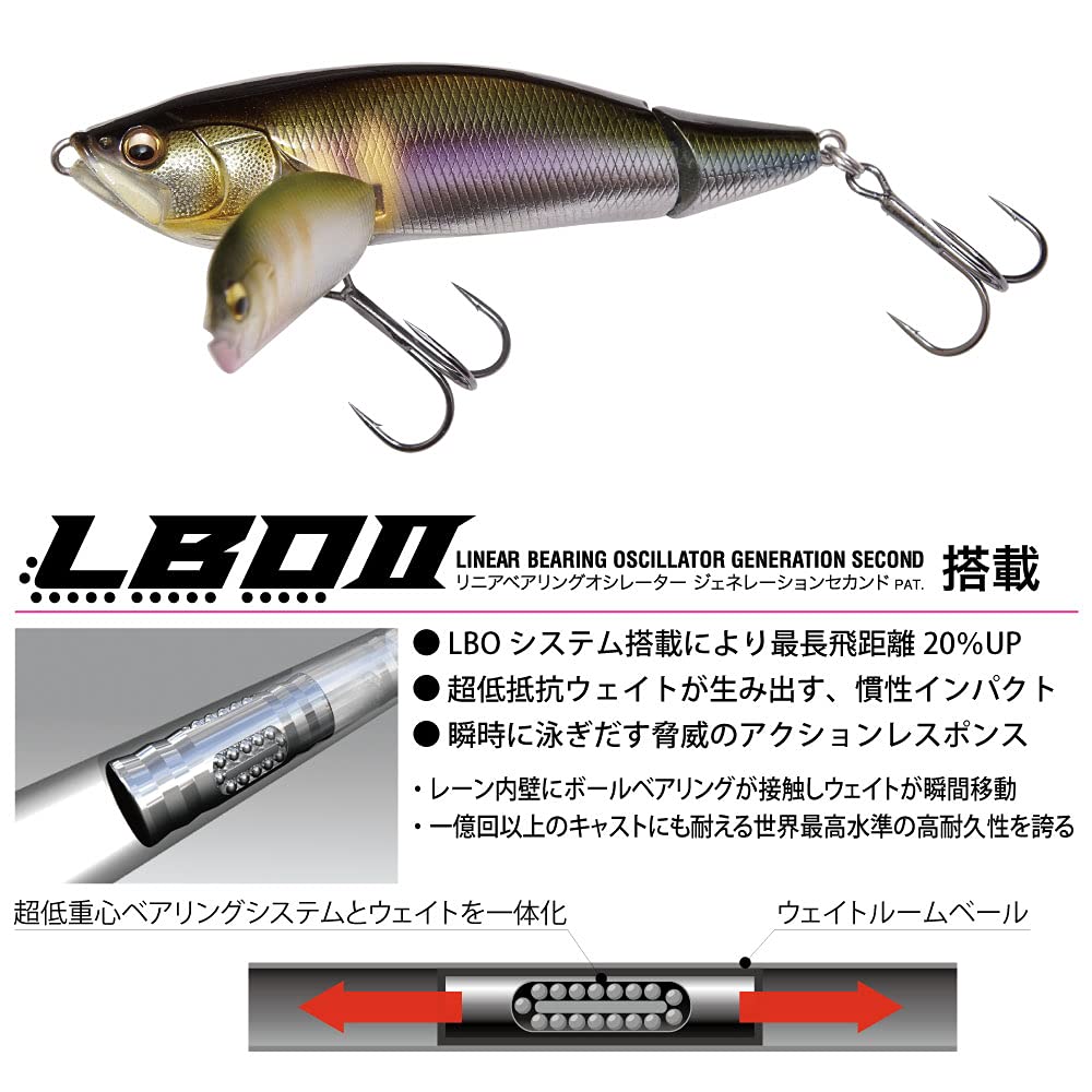 Megabass i-Wing Triple Fry GG Largemouth surface strike capture moment
