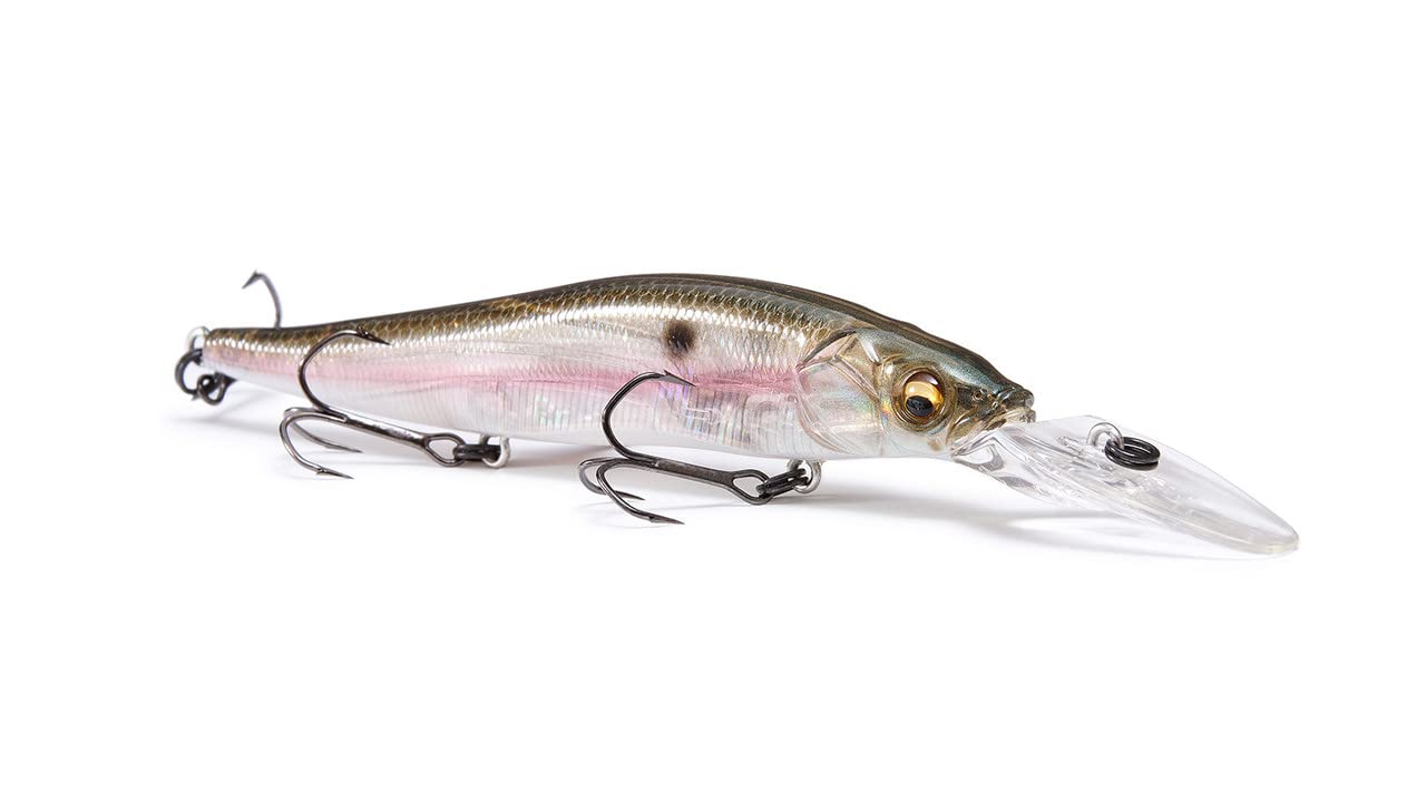 Megabass Ito Vision 110+2 Table Rock SP in action shot highlighting erratic jerkbait motion for bass