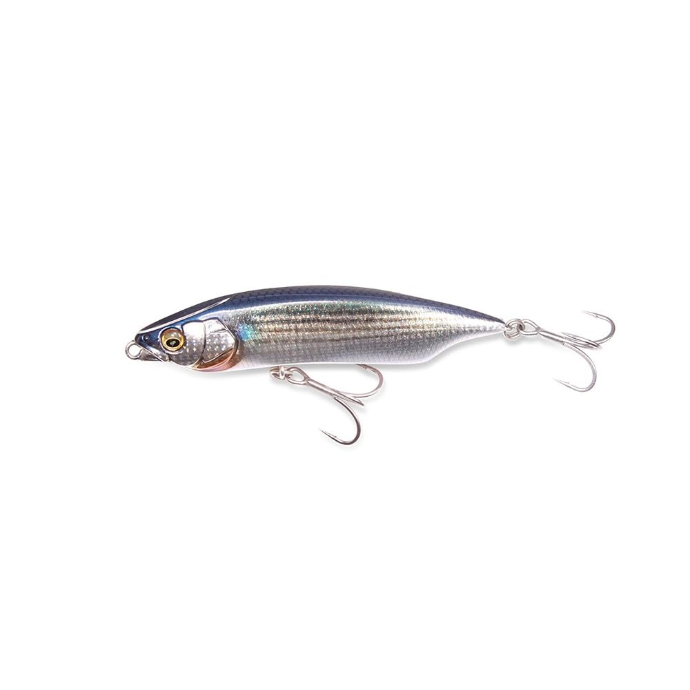 Megabass Karashi 80 SW FA Bora front view highlighting fast sinking action for long casts.