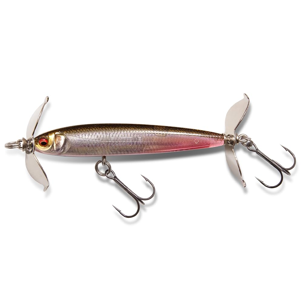 Megabass Level Swimmer SP-C Bloody Wakasagi front view enables deep-range casting and accurate targeting