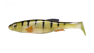 Megabass MagDraft 6in Perch swimbait demonstrates lifelike swimming in weedy cover