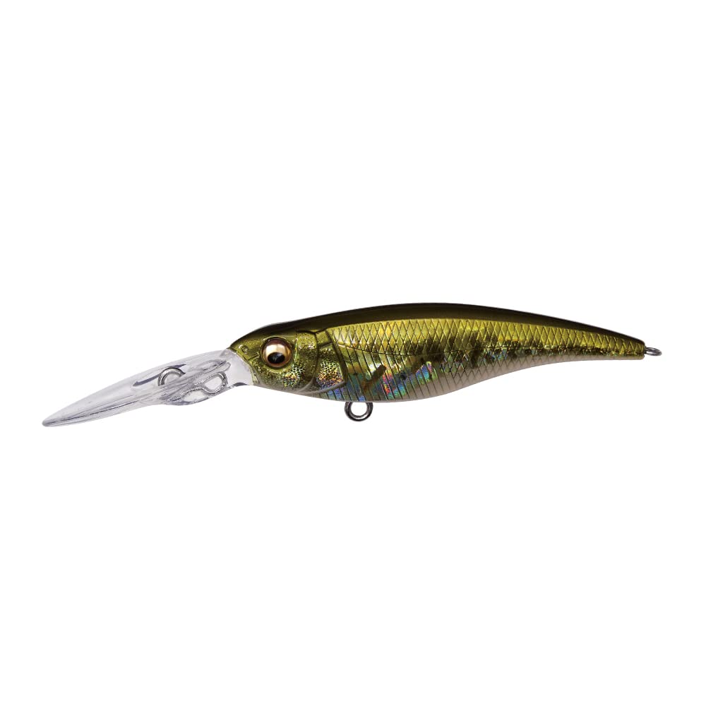 Megabass Shading-X R 62 GG Baby Bass lure in hand for finesse bass fishing