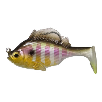 Megabass Sleeper Gill 3-2 inch side view with lifelike bluegill detailing for bass.