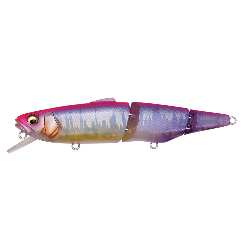 Megabass SuWITCH Pink Back Frozen Lotus lure in water, vibrant color for predator appeal.