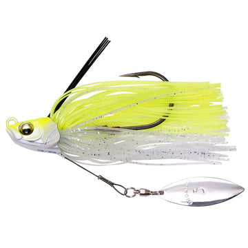 Megabass Uoze Swimmer half-ounce head design enhances weed shedding and tracking.