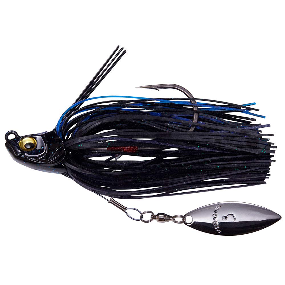 Megabass Uoze Swimmer head close-up shows baitfish-like profile for weedless casting.