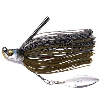 Megabass UOZE Swimmer Lure nose shape aids weed shedding during retrieves.