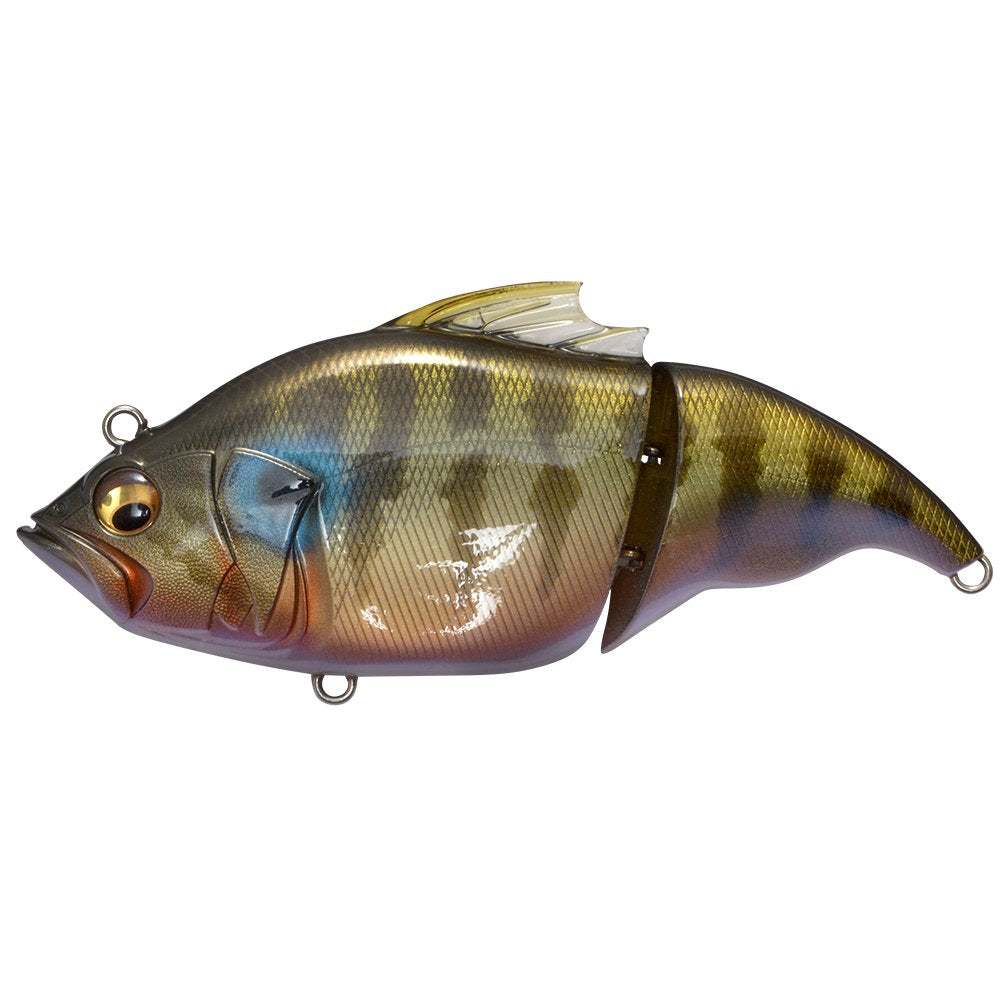 Megabass Vatalion lure close-up showing its 4.5-inch profile for precise casting and presentation.