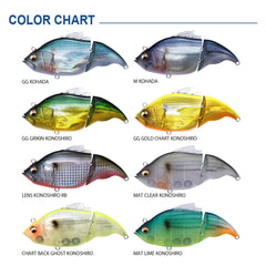 Megabass VATALION SW matte clear Konoshiro, in water demonstration of dynamic sinking for targeting large fish