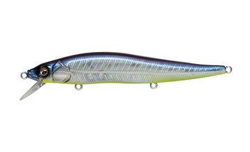 Megabass Vision 110 front view jerkbait with bold color for strong flashes