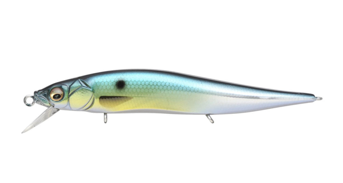 Megabass Vision 110 Jr lure ready for precise retrieves and bass fishing.