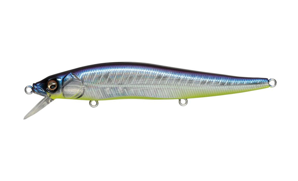 Megabass Vision 110 suspending jerkbait designed for long, accurate casts.