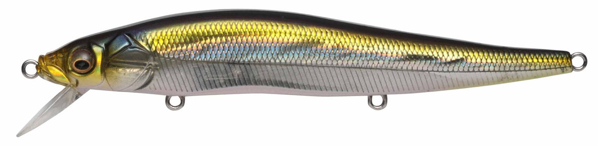 Megabass Vision ONETEN ITO Tennessee Shad lure side view showing realistic wobble for bass