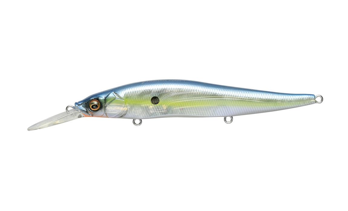 Megabass Vision ONETEN+1 front view shows deeper diving profile for stable casting