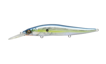 Megabass Vision ONETEN+1 front view shows deeper diving profile for stable casting