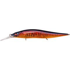 Megabass Vision ONETEN+1 Jr front view highlighting compact suspend lure for wide-area casting.