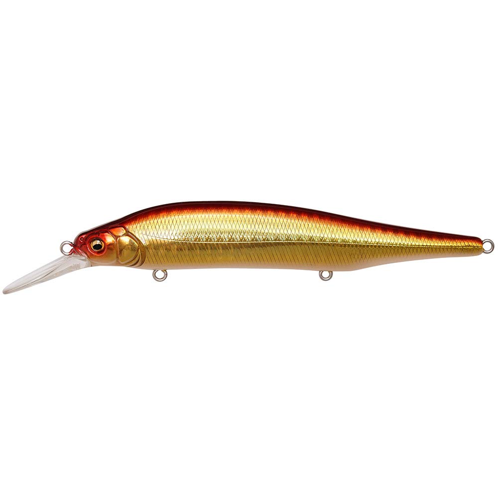 Megabass X-80 Magnum+1 lure front view showing sinking profile for deep-water bass