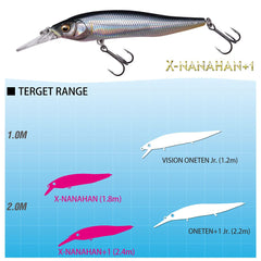Megabass X-NANAHAN GP ITO-KINARI depth-24m lure for targeting mid-water fish.