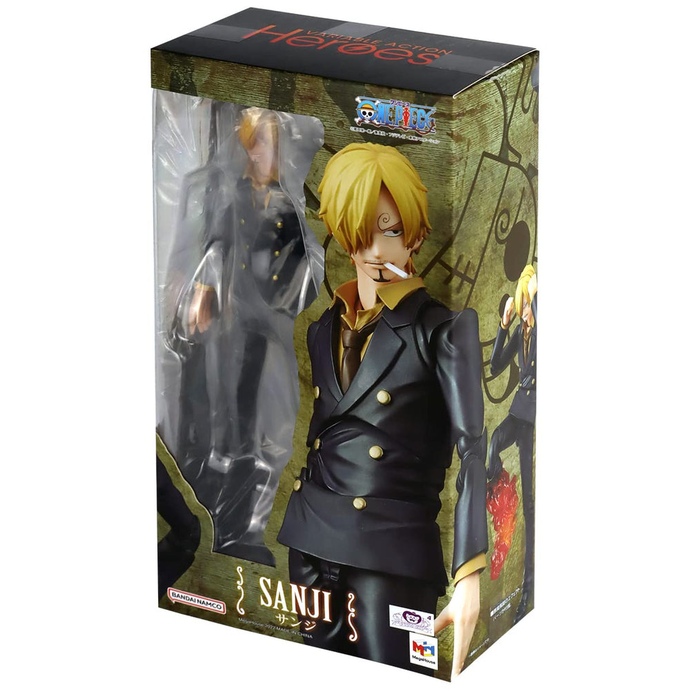 Megahouse Sanji figure ready for display on a collector shelf.