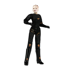 Mego Borg Queen TNG figure back view highlights articulated joints for versatile posing